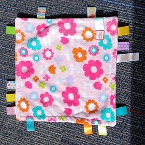 Bright Starts Taggies Lovey Baby Square Sensory Flower Print Soft